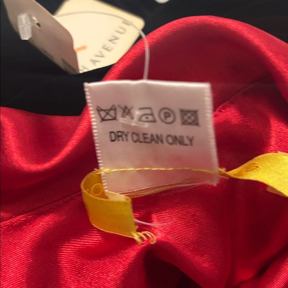 VTG Flores & Flores Black & Red velvet Sleeveless Maxi Dress SZ 14 party NWT - Picture 7 of 13